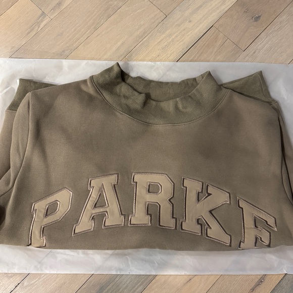 Parke Sweaters - Parke Monochrome Varsity Mockneck L/XL LATTE